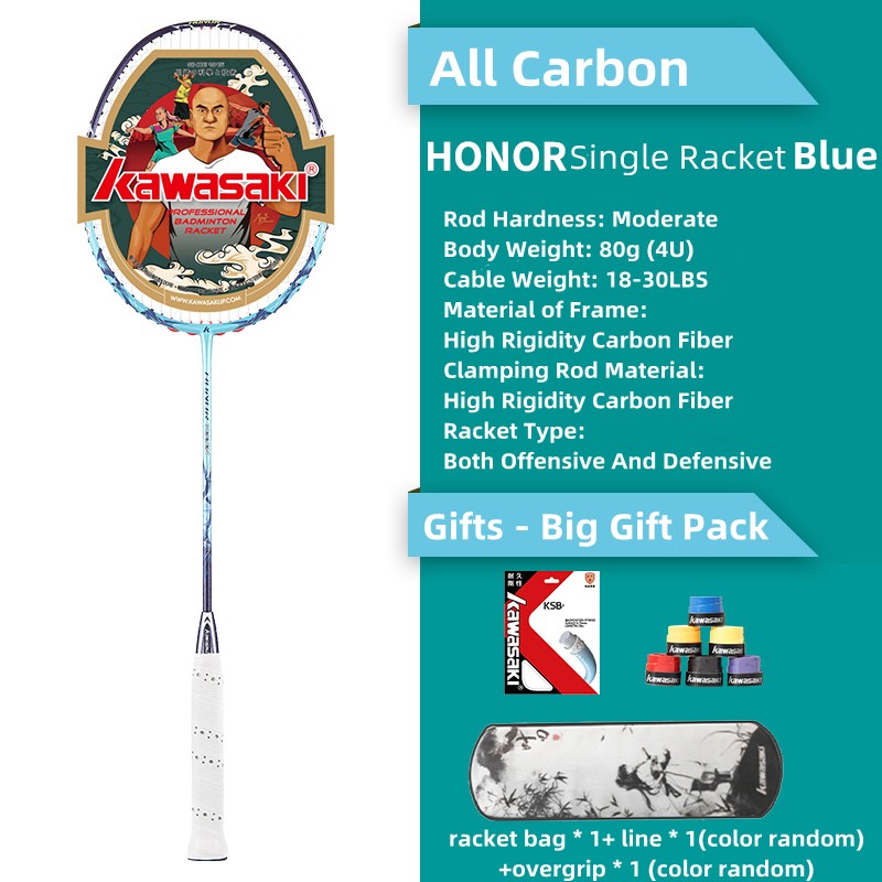 Kawasaki Vợt Cầu Lông Bằng carbon Siêu Nhẹ Chất Lượng Cao 18-30lbs