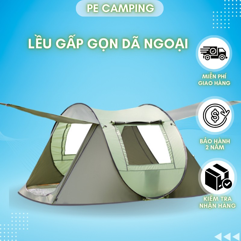 Lều cắm trại du lịch tự bung 4 6 người hiện đại bung gấp tự động cao cấp tiện dụng Hàng chính hãng Pehouse