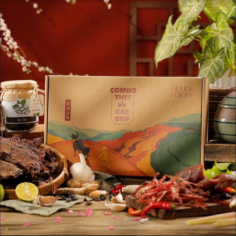Thịt trâu gác bếp Huyền Huho Food chuẩn vị Tây Bắc gói 500g