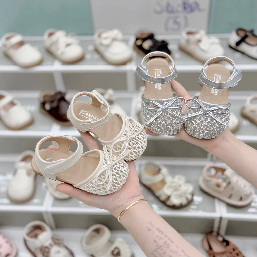 Giày Bé Gái - Giày Sandal da mềm phong cách Vintage Hàn Quốc SA2597