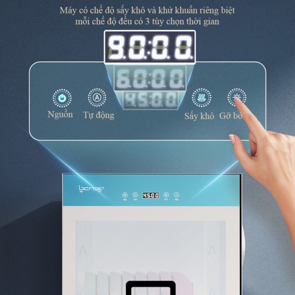 Máy Sấy Khô Bát Đũa Khử Khuẩn Bằng Tia UV Ozone GEMAT H23 Làm Nóng 75 Độ Công Xuất 240w Tiệt Trùng Bình Sữa Dụng Cụ Y Tế