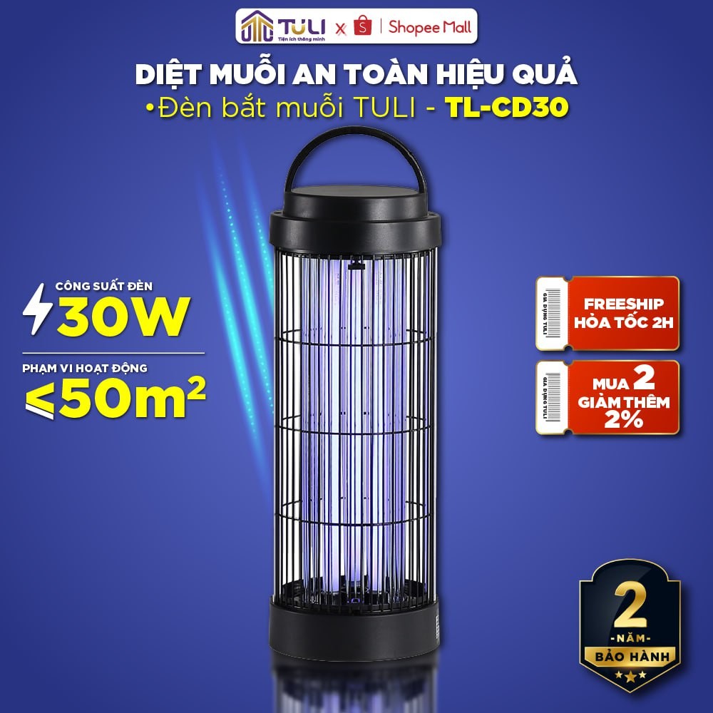 Đèn Máy Bắt Muỗi Thông Minh Cao Cấp TULI Hình Trụ 360 độ, Thu Hút Diệt Đuổi Côn Trùng, Hiệu Quả An Toàn Không Độc Hại