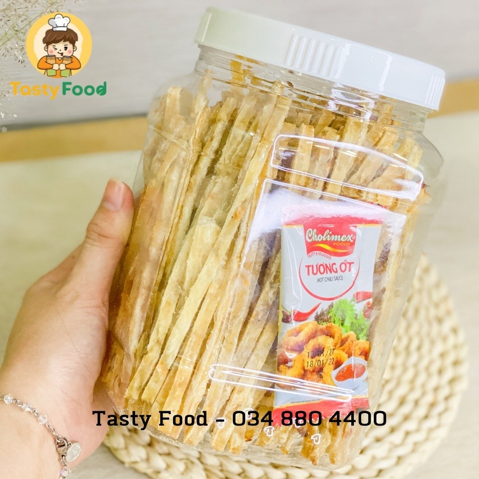 Khô Cá Thiều Hũ 500G Cắt Sợi Tẩm Vị Đậm Đà - Khô Cá Sợi Dai Dai Ăn Liền - Tổng Kho Ăn Vặt Việt Nam