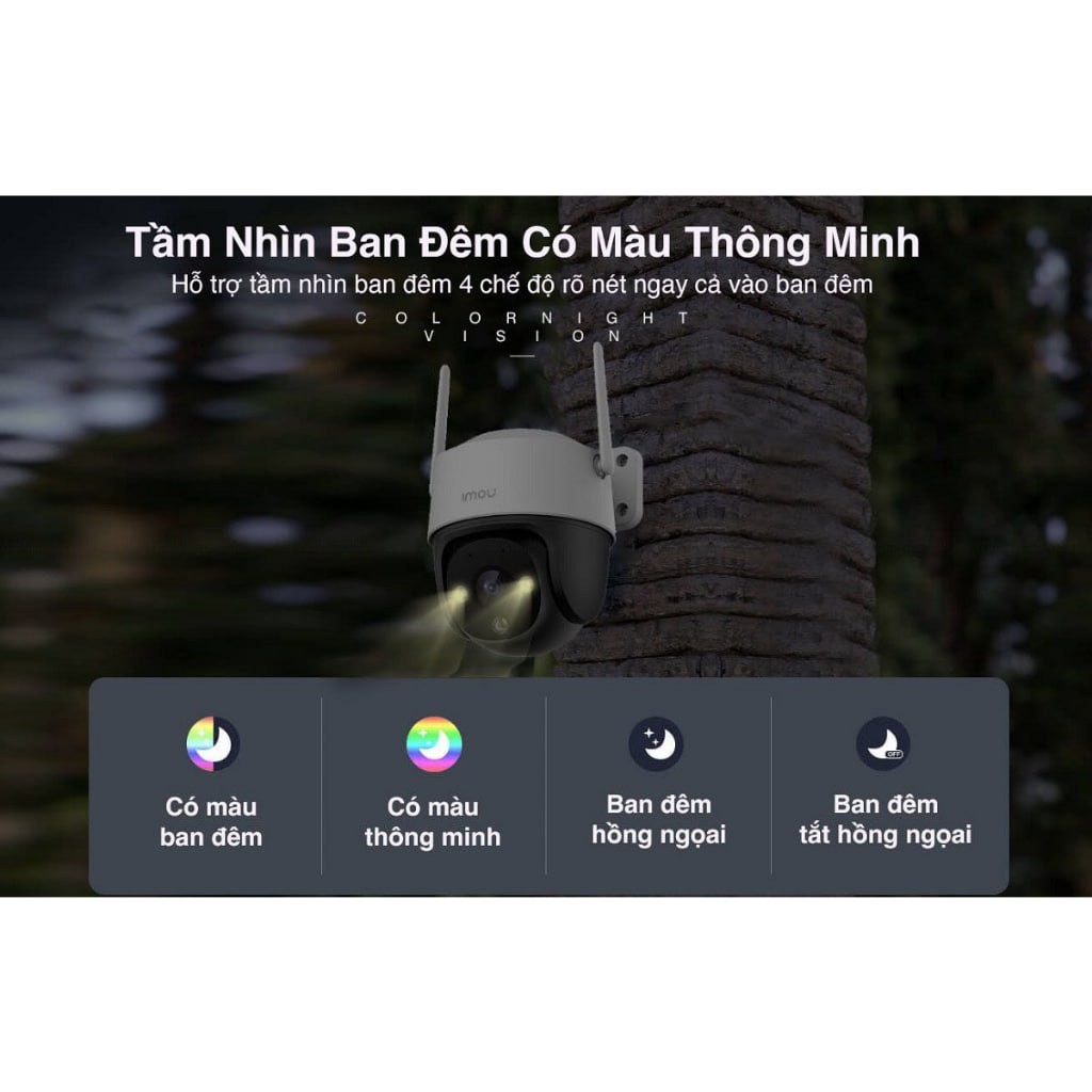 Camera WIFI Ngoài Trời, Có Màu Đêm, Đàm Thoại IMOU S21FEP 2MP Và S41FEP 4MP - TRANGIATELECOM