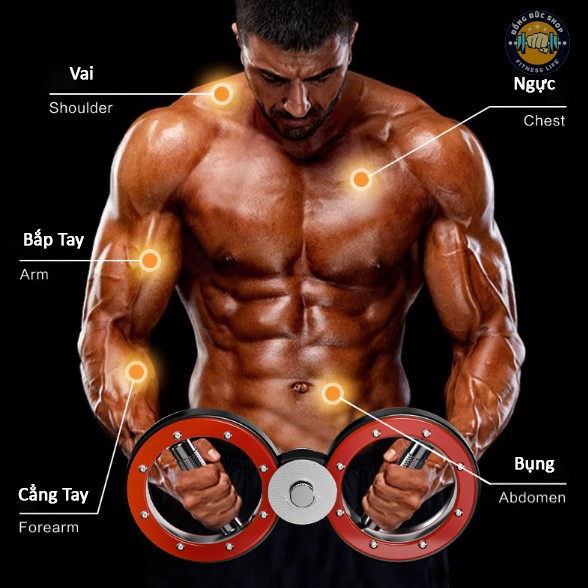 Còng Tập Tay Đa Năng - Tập Cho Cánh Tay + Vai - Điều Chỉnh Được Mức Áp Lực - Chất Liệu Thép Chống Rỉ - Có Đồng Hồ Chỉ Số