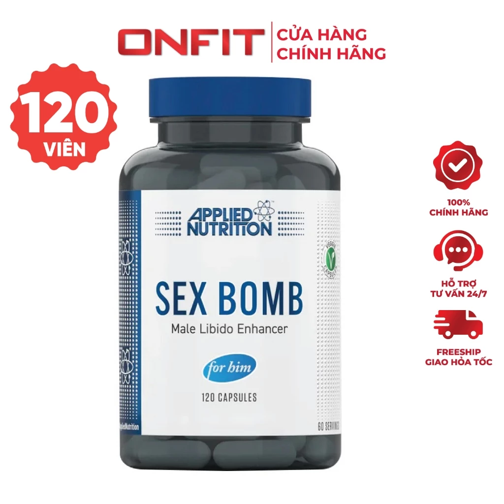 Applied Nutrition Sex Bomb For Him (120 Viên) Bổ Sung Sức Khỏe Nam Giới | Nhập Khẩu Anh | ONFIT