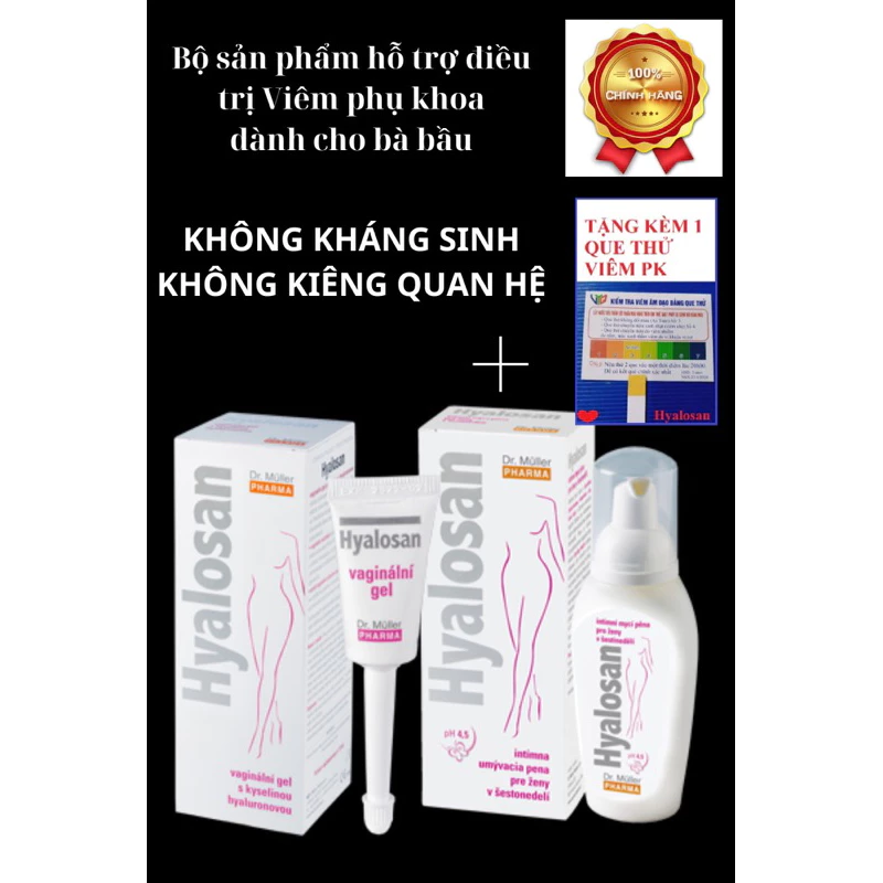 [Combo mẹ bầu] Hyalosan phòng và hỗ trợ giảm viêm nhiễm phụ khoa cho mẹ bầu và sau sinh