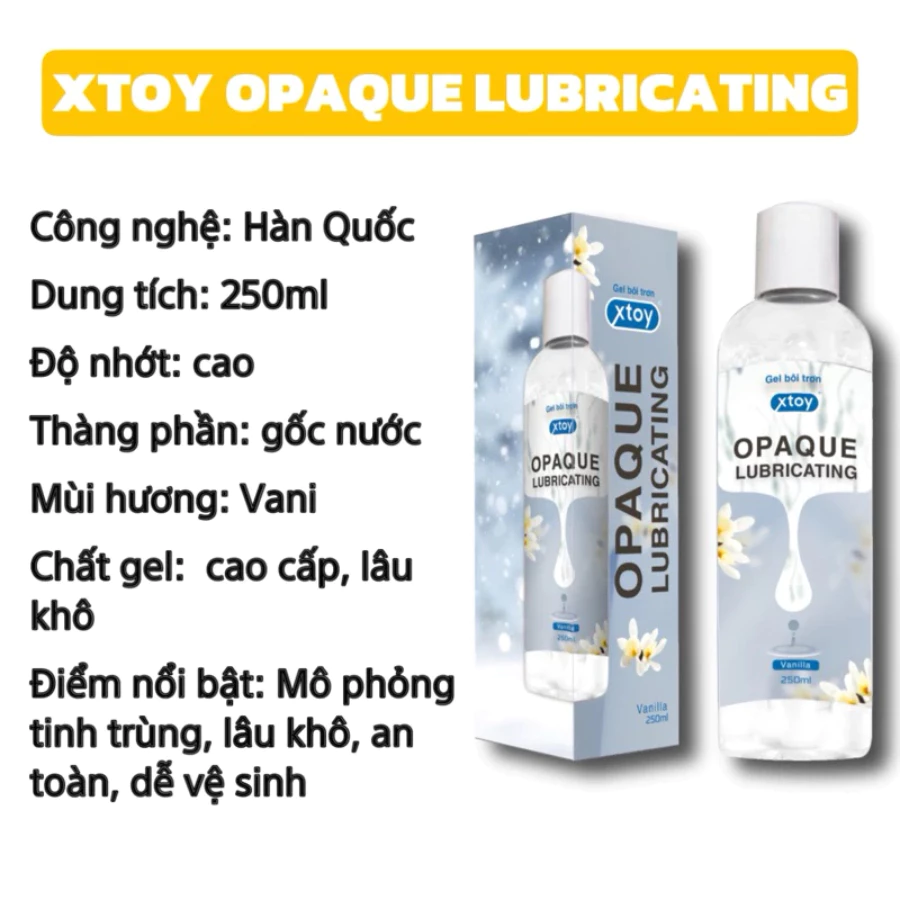 [Che tên] Gel bôi trơn quan hệ XTOY Lubricating King siêu trơn, hương vani, lâu khô, gốc nước 200ml - CHÍNH HÃNG