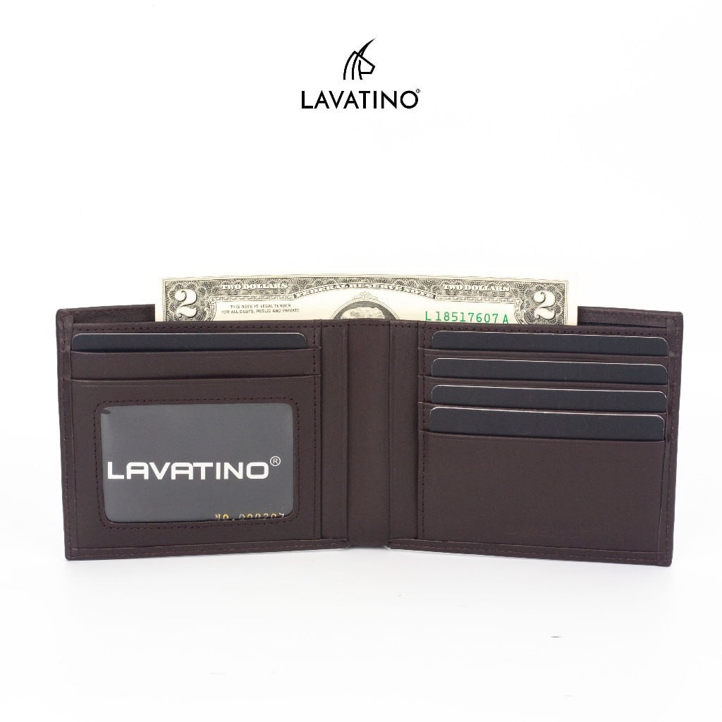(New Item) Ví Nam Có Ngăn Khóa, Ngăn Tiền Lót Da 100% Da Bò Mastrotto Cao Cấp Chính Hãng LAVATINO - Dylan 54