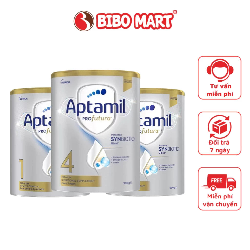 Sữa Aptamil Profutura Úc Bạc Số 1 2 3 4 Tiêu Hóa Khỏe Mạnh Phát Triển Toàn Diện Cho Bé 900g