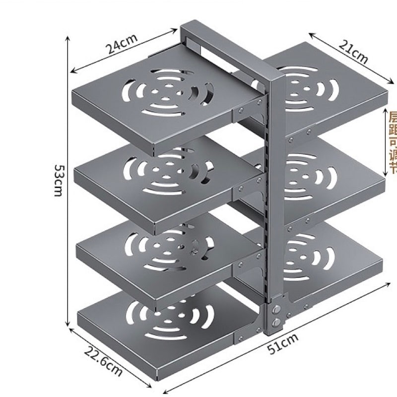 Kệ Để Xoong Nồi 3 Tầng 4 Nhà Bếp,Chất Liệu Thép Sơn Tĩnh Điện Chắc Chắn,giá để nồi nhà bếp, kệ để nồi nhà bếp kệ để nồi