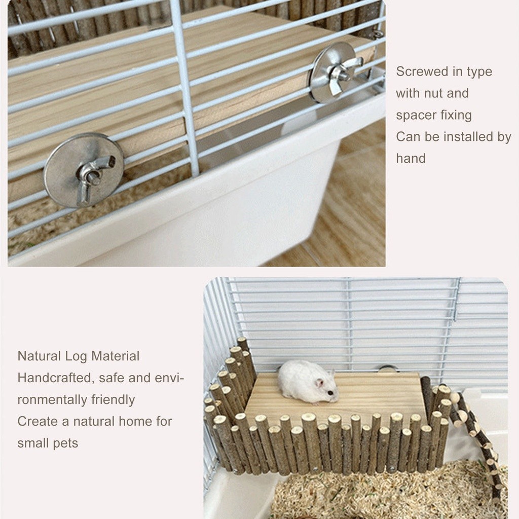 Đồ chơi leo núi Hamster bằng gỗ Nơi ẩn náu Môi trường sống Hamster Hut Động vật Leo cầu thang cho các động vật nhỏ khác