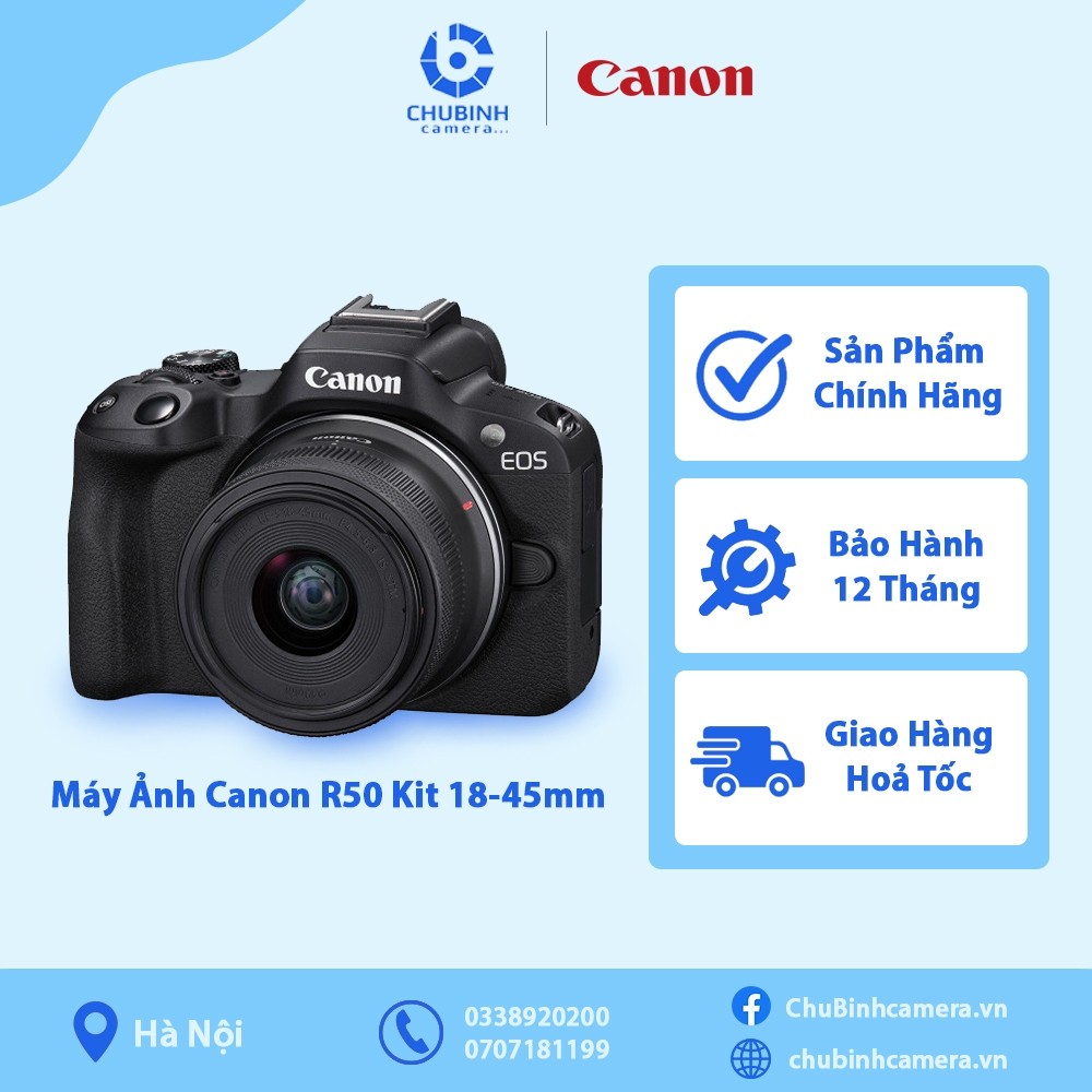 Máy Ảnh Canon EOS R50 Content Creator Kit - Mới 100%