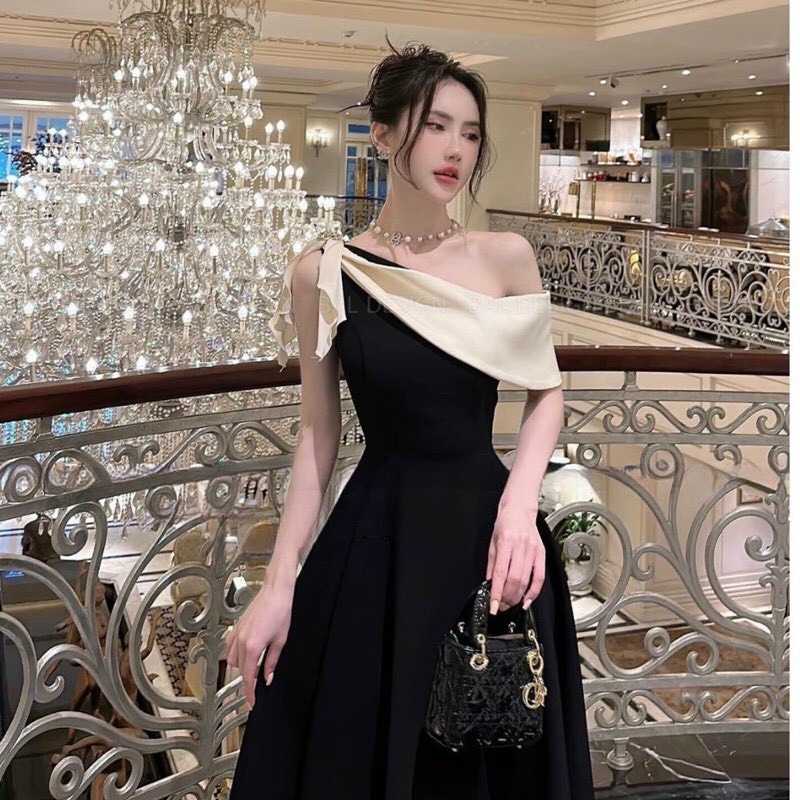 Đầm nữ thiết kế dự tiệc lệch vai sang trọng Aga Dress