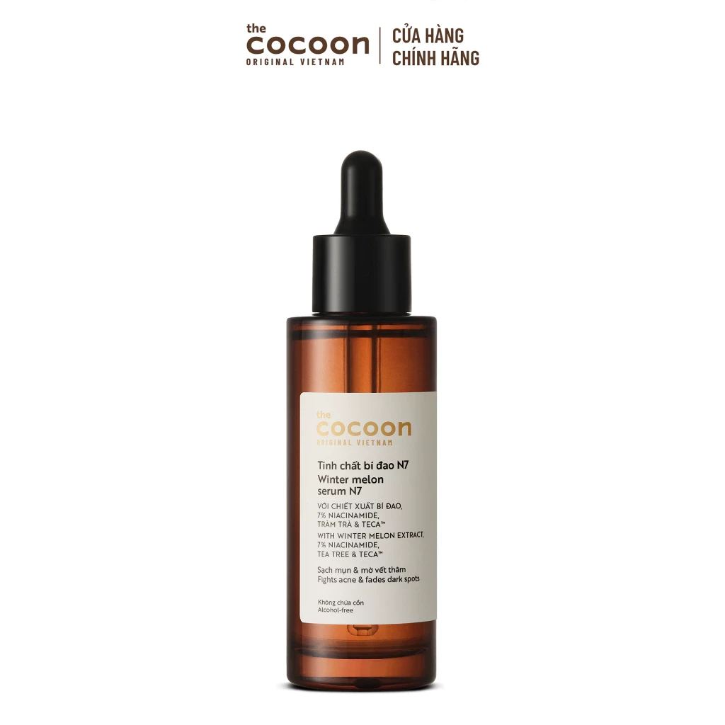 Tinh chất bí đao (serum) 7% Niacinamide sạch mụn chuyên sâu & mờ vết thâm Cocoon 70ml