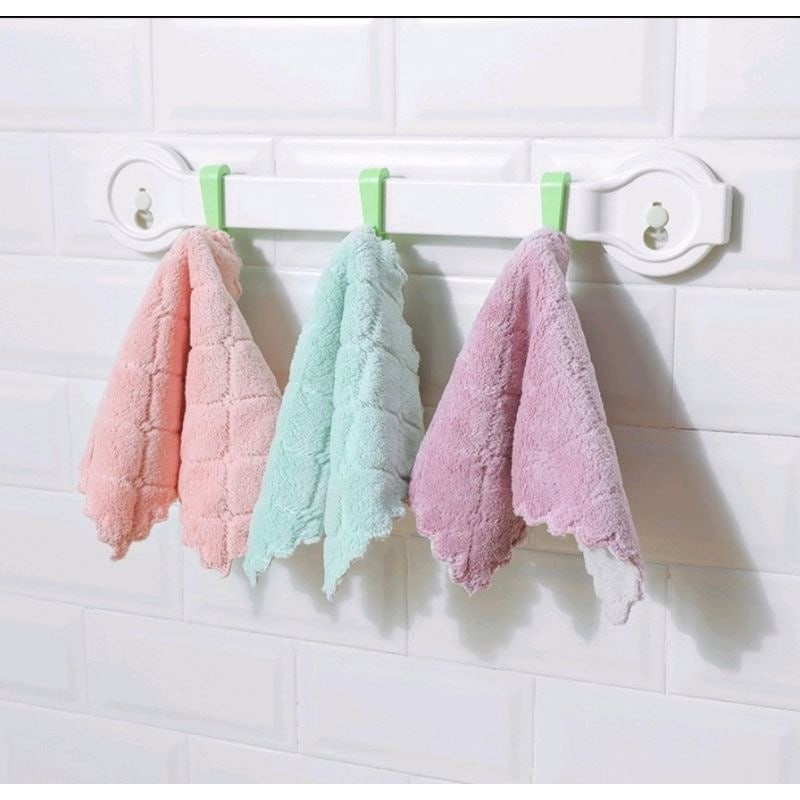 Khăn lau đa năng bếp, bát đĩa, cốc chén thấm nước chống dính dầu mỡ hai mặt . Sl 10 cái