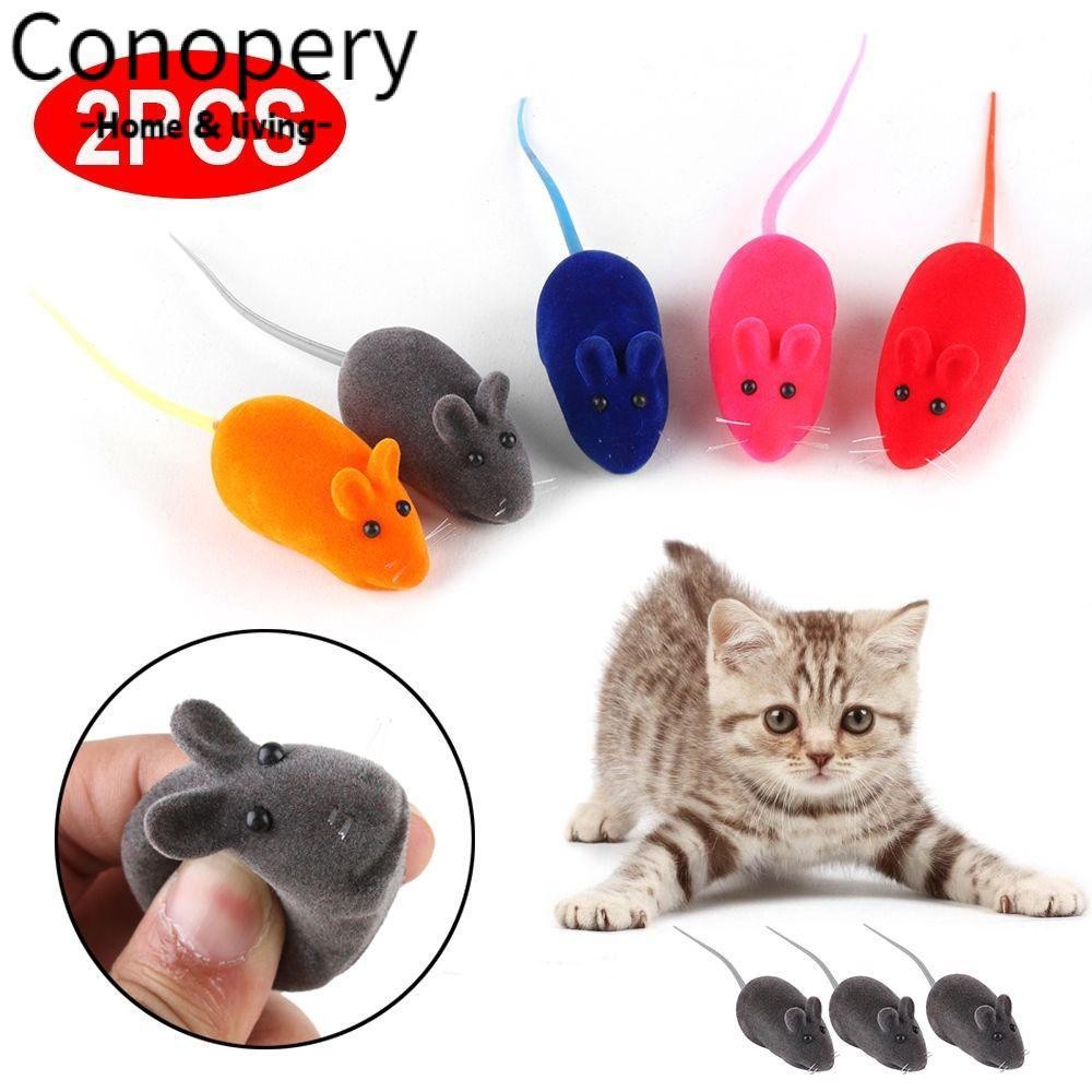 Conopery 2 Chuột giả đồ chơi có âm thanh thú vị cho mèo
