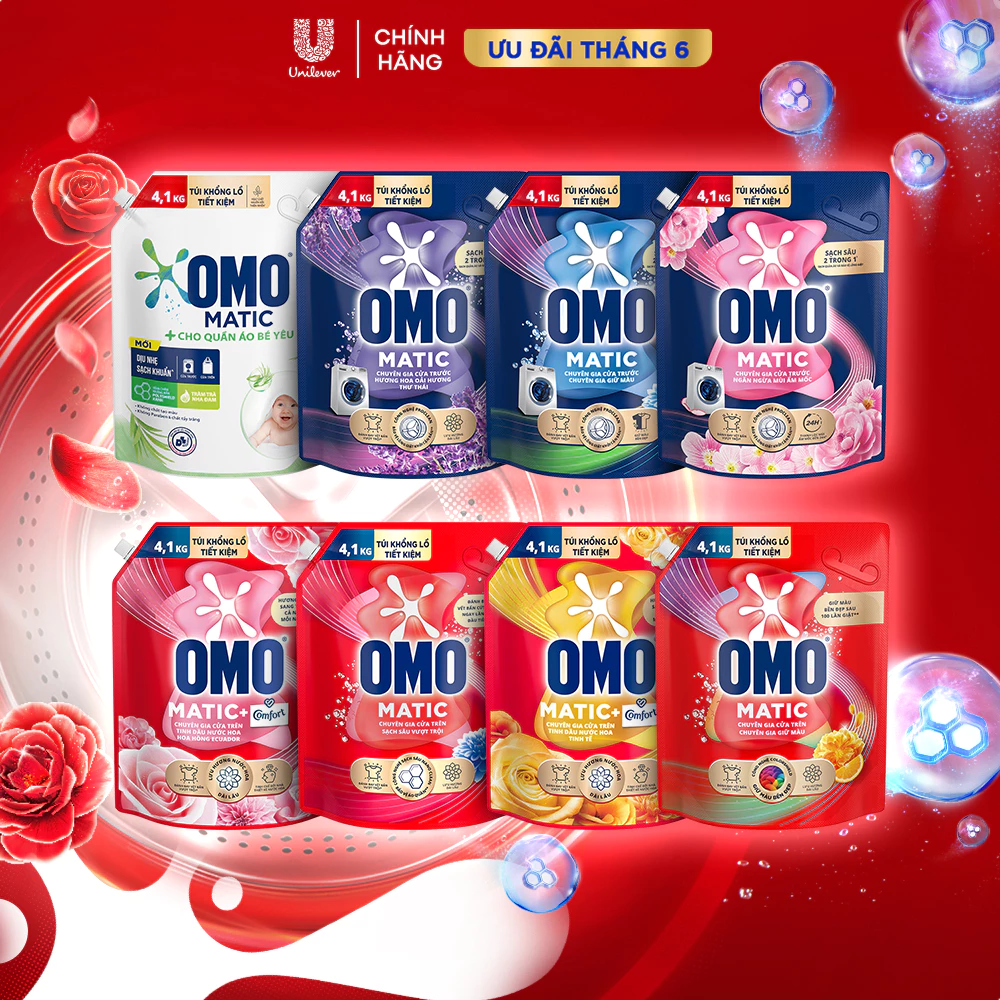 Nước giặt OMO Matic 4.1kg (Túi)