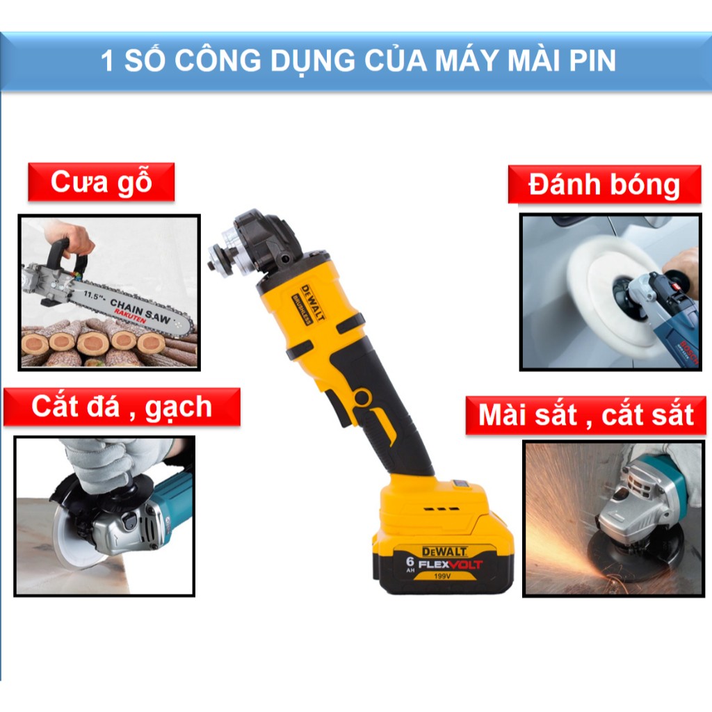 Máy mài pin | Máy mài pin 199v | Không chổi than pin 10cell cao cấp | Cưa gỗ | cắt sắt | cắt gạch | đánh bóng