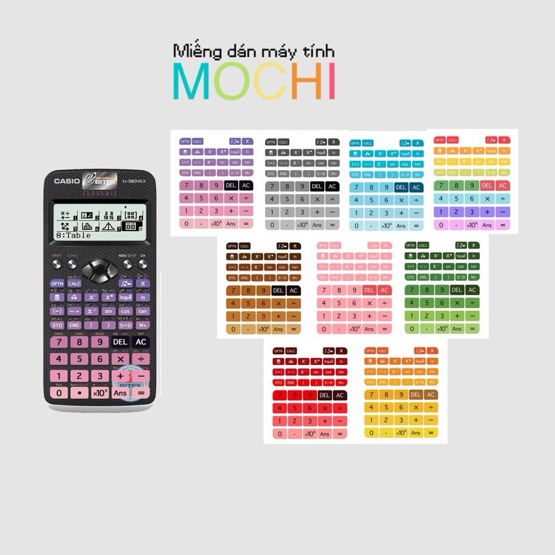 Miếng dán bàn phím máy tính casio 580