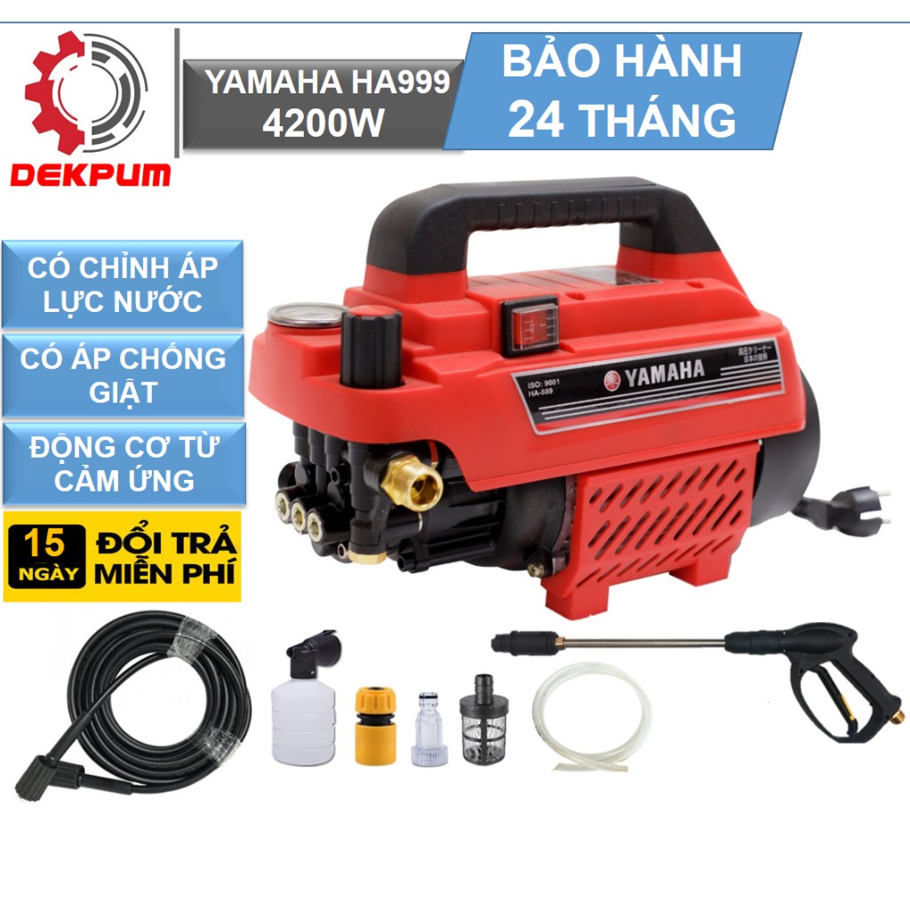 Máy Rửa Xe | Máy Rửa Xe Cao Áp Có Chỉnh Áp 4200W| Thân Máy 8,5KG | Có Chống Giật | Lõi Đồng 100% | Chống Cháy