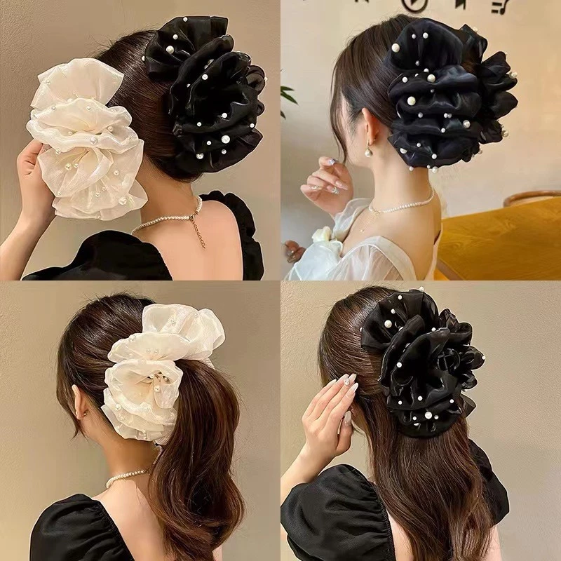 Kẹp tóc nơ lưới đa sắc thiết kế thanh lịch, chất liệu cao cấp, phù hợp mọi dịp