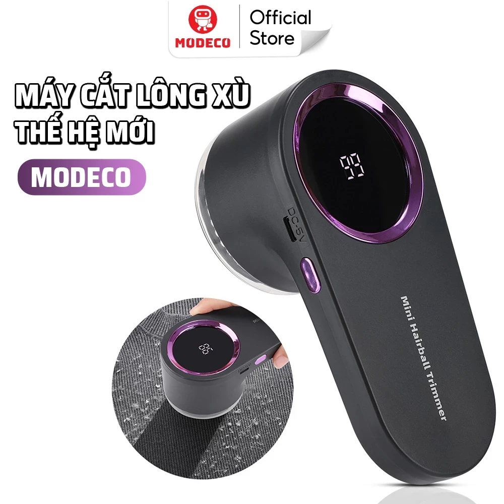 Máy Cắt Lông Xù Quần Áo Modeco - Mẫu Mới 2024 Nâng Cấp Dao Cắt 6 Lưỡi, Cắt Nhanh Và Sạch Hơn - Tặng Kèm Lưỡi Dao
