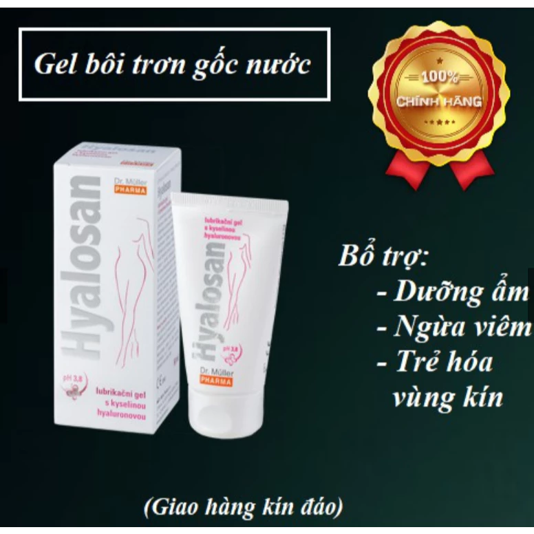 Gel bôi trơn tích hợp bảo vệ vùng kín - Hyalosan Lubricant Gel 50ml