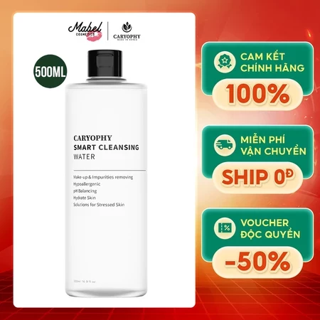 Nước tẩy trang da dầu mụn Caryophy Smart Cleansing Water chính hãng Hàn Quốc 500ml