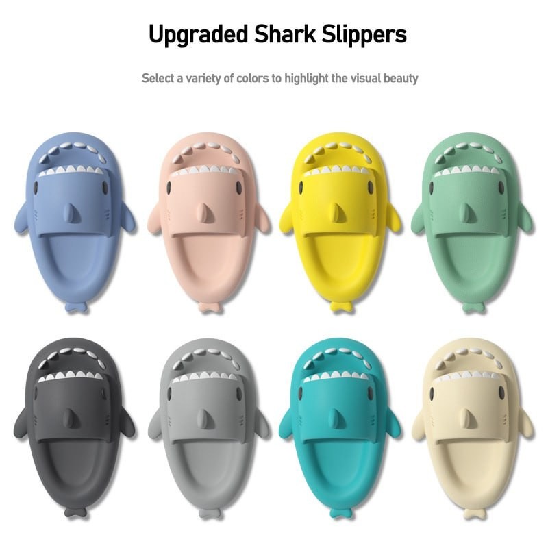Dép đi trong nhà / ngoài trời Dép cá mập đáng yêu chống trượt mới dành cho nam và nữ QUAN JIA