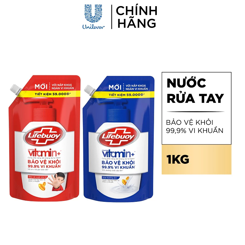 Nước rửa tay sạch khuẩn Lifebuoy Dạng Túi 1KG