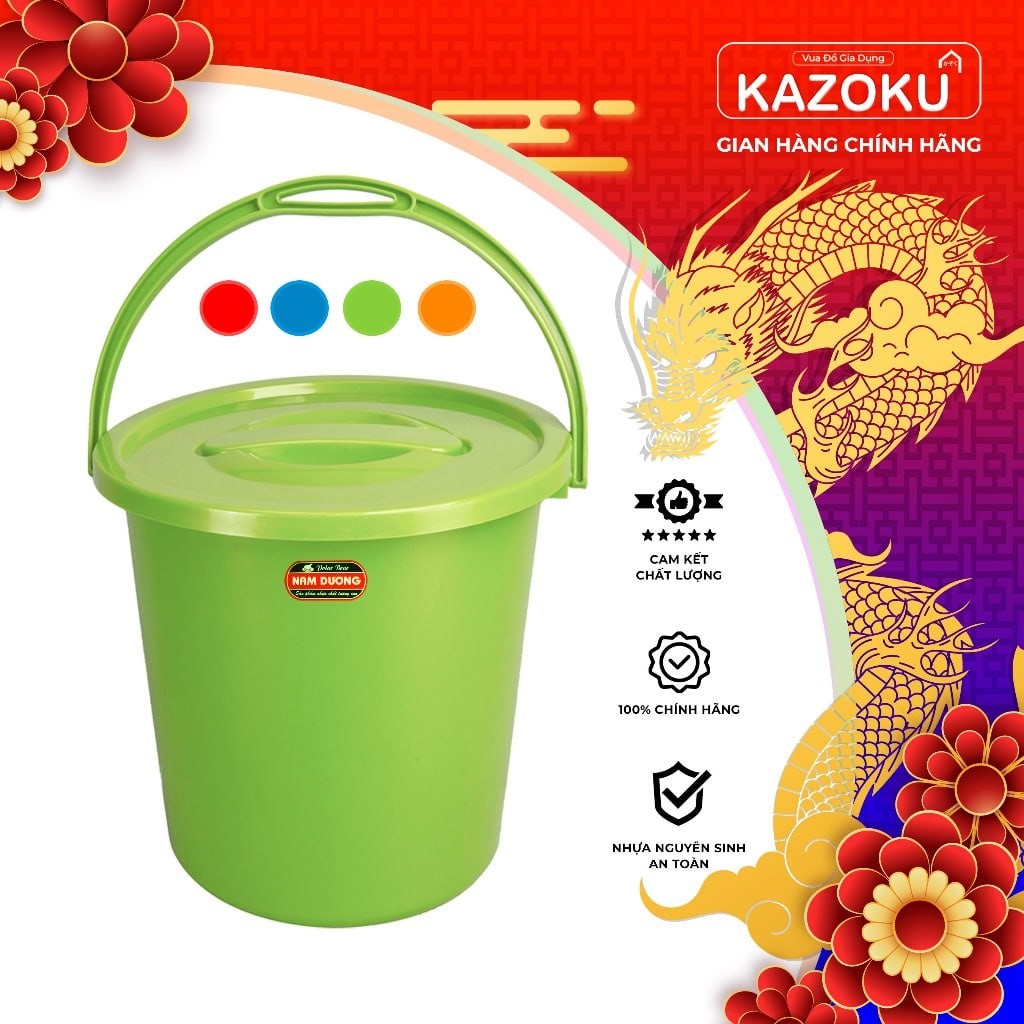 Xô Nhựa MINI, Xô Nước - 4L/6L/8L - Nhựa Nam Dương - Vua Đồ Gia Dụng Kazoku