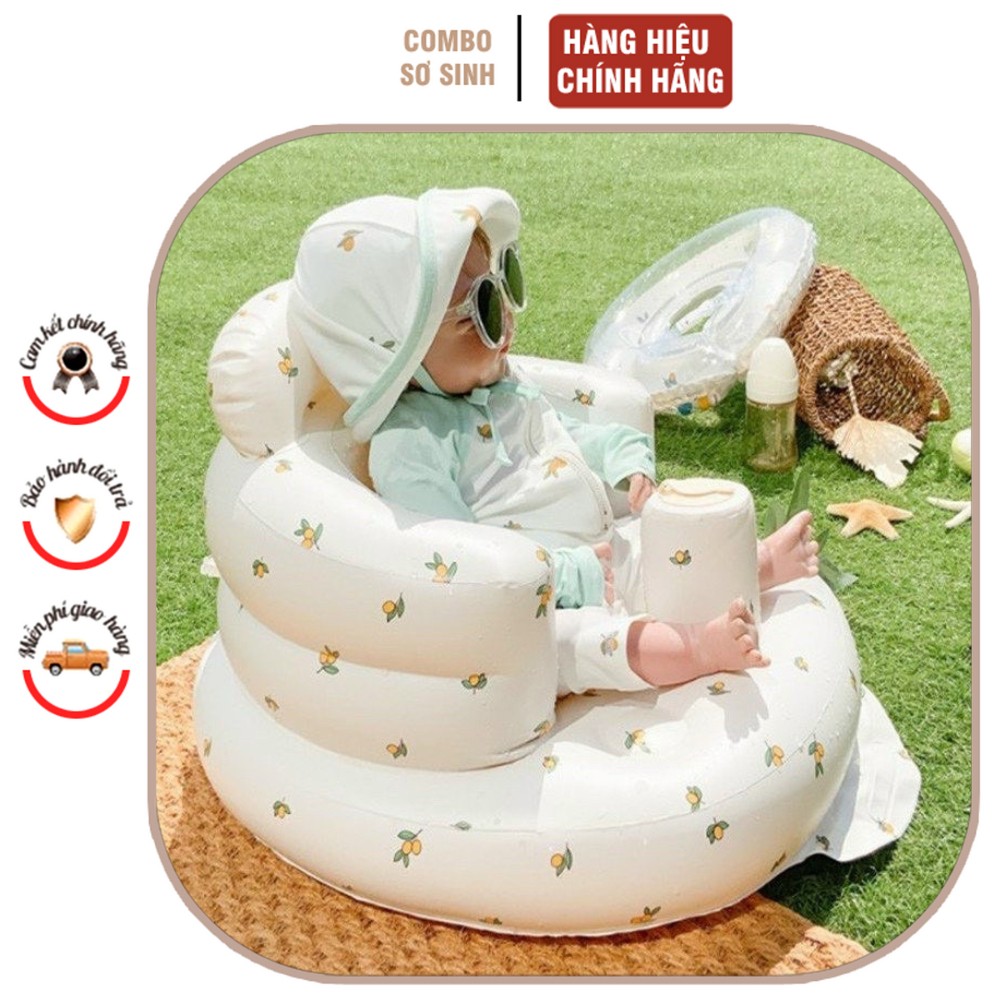 Ghế Hơi Tập Ngồi Cho Bé Bar Rot Có Hộp Ghế Ngồi Ăn Dặm Bơm Hơi Tự Động Chống Ngã Cao Cấp