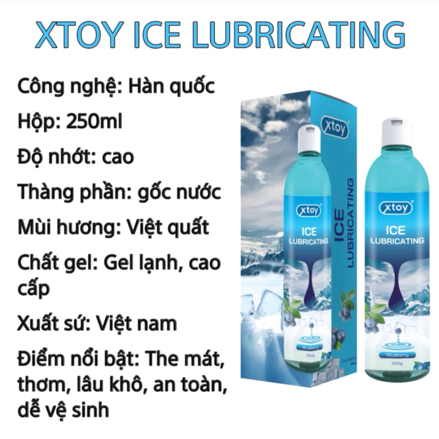 [Che tên] Gel bôi trơn quan hệ XTOY Lubricating King siêu trơn, hương việt quất, lâu khô, gốc nước 200ml - CHÍNH HÃNG