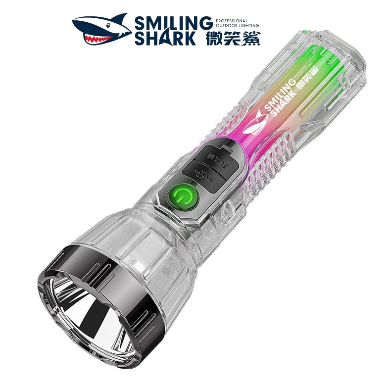 Đèn Pin Led SMILING SHARK SD1021 Siêu Sáng Chống Thấm Nước Kèm Sạc usb Tiện Dụng Mang Theo Du Lịch Leo Núi