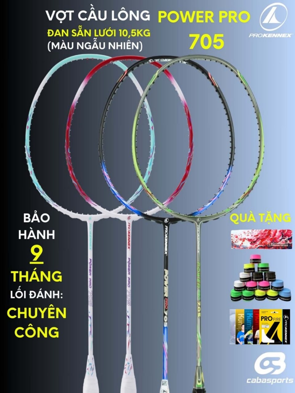 Vợt cầu lông VS Youlong rồng xanh chính hãng carbon bền nhẹ 4U căng sẵn dành cho mọi người chơi thể thao