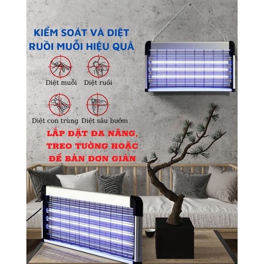 Đèn Máy Bắt Muỗi Thông Minh Cao Cấp TULI 20/30/40W Thu Hút Diệt Đuổi Côn Trùng, Hiệu Quả An Toàn Không Độc Hại