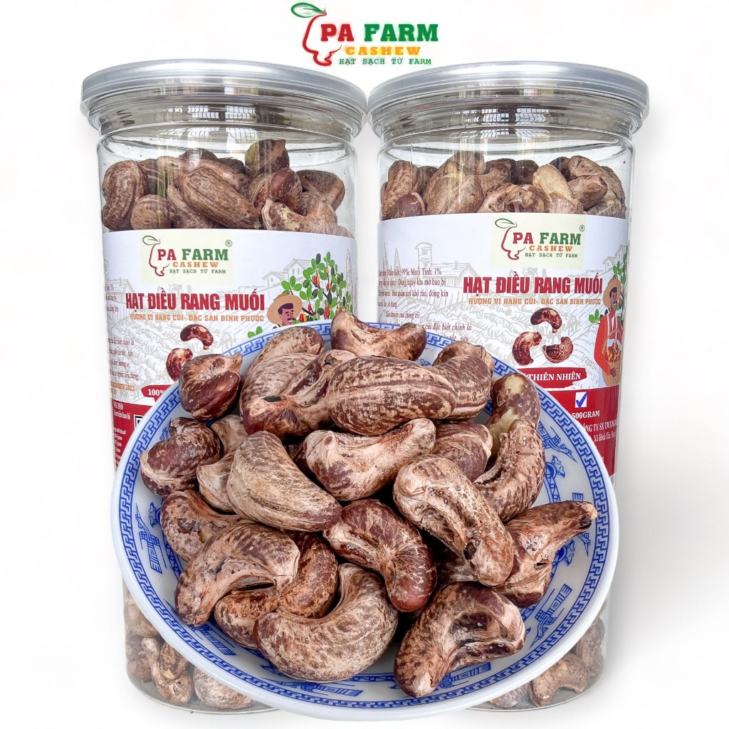 Combo 1kg hạt điều rang muối Bình Phước đóng lon pet