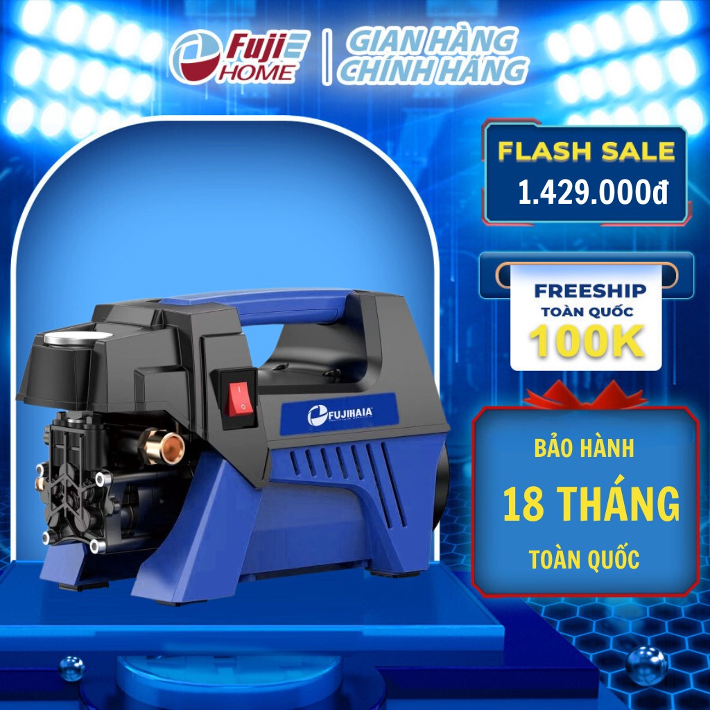 Máy rửa xe Fujihaia PW3B mô tơ cảm ứng từ, xịt rửa áp lực lớn giúp rửa xe máy,ô tô, vệ sinh nhà cửa sân vườn,BH 18 tháng
