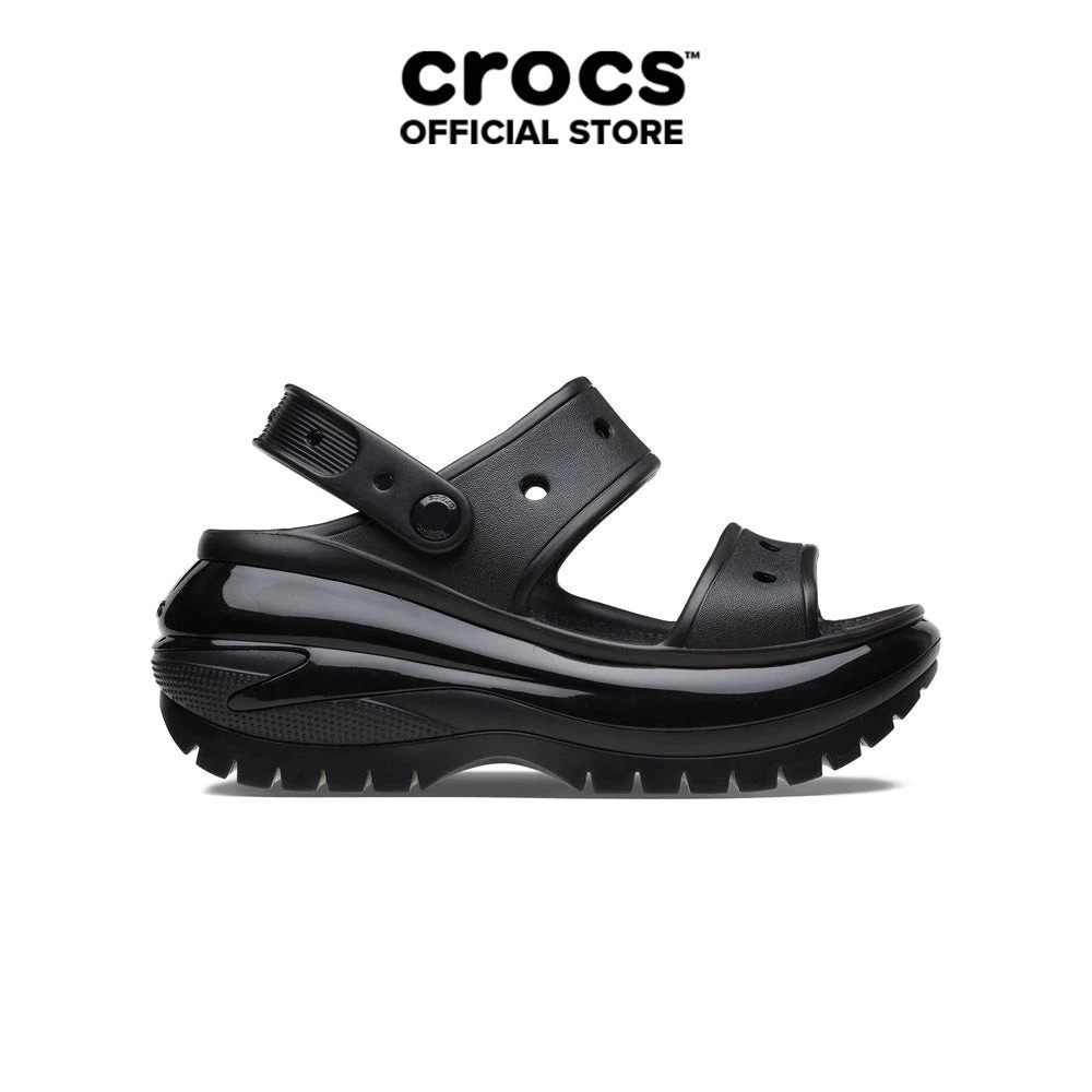 Xăng Đan Unisex Crocs Mega Crush Đen Nhẹ
