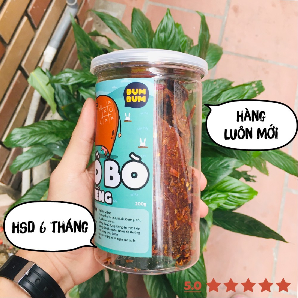 Khô bò miếng 250g Dumbum đồ ăn vặt