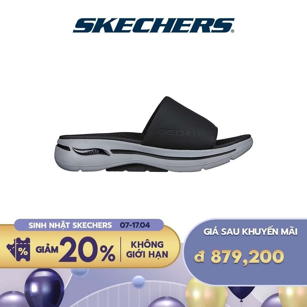 Skechers Nam Dép Quai Ngang Đi Bộ On-The-GO GOwalk Arch Fit Walking - 229061-BKGY (Skechers_Live)