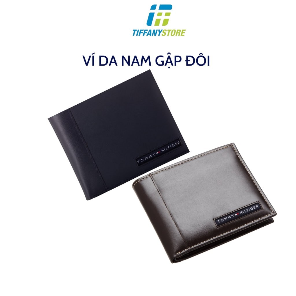 Ví nam Tommy Hilfiger Mens Cambridge Passcase - Ví da gập đôi màu nâu/ màu navy 5675/02 - Hàng chính hãng - Nhập tại Mỹ