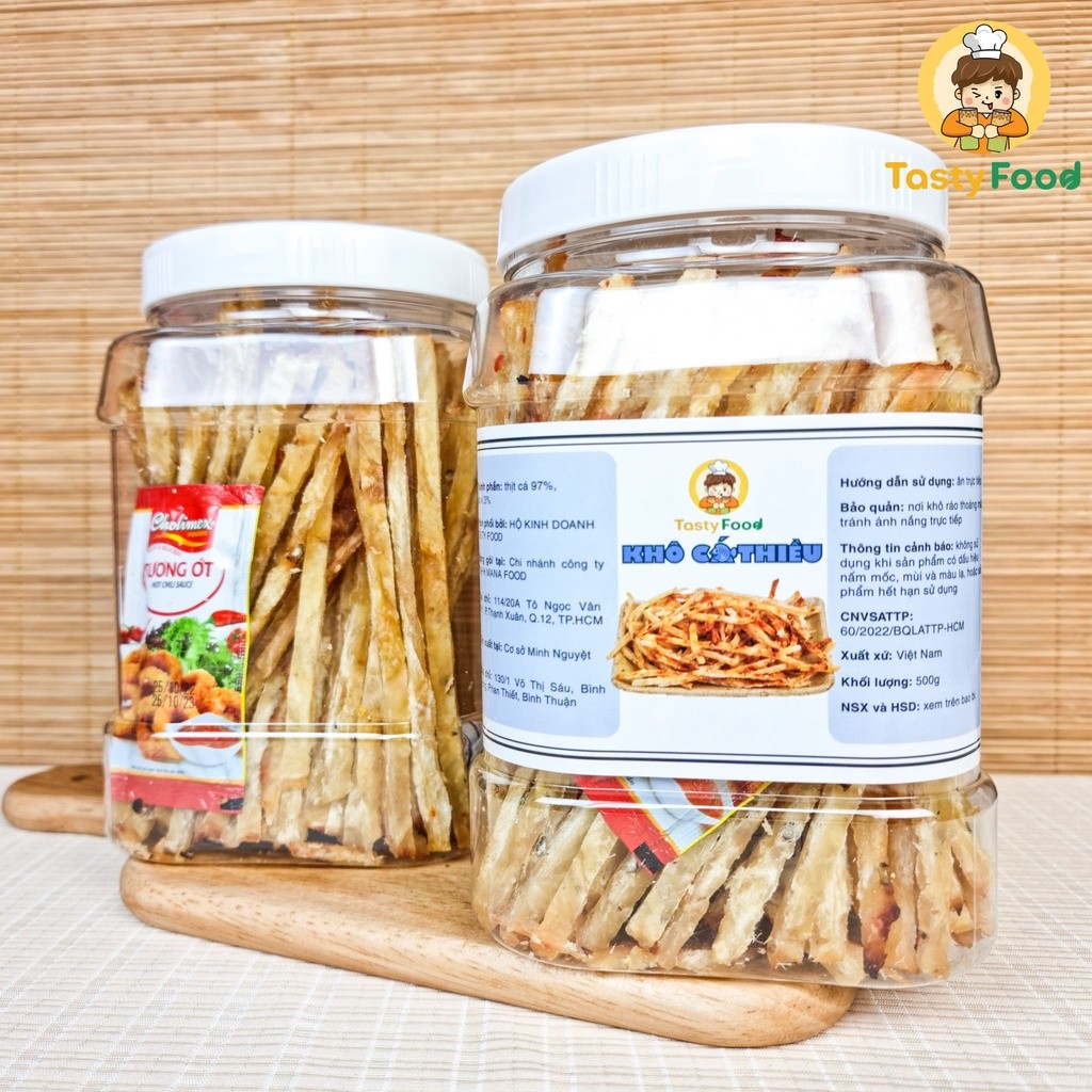 Khô Cá Thiều Hũ 500G Cắt Sợi Tẩm Vị Đậm Đà - Khô Cá Sợi Dai Dai Ăn Liền