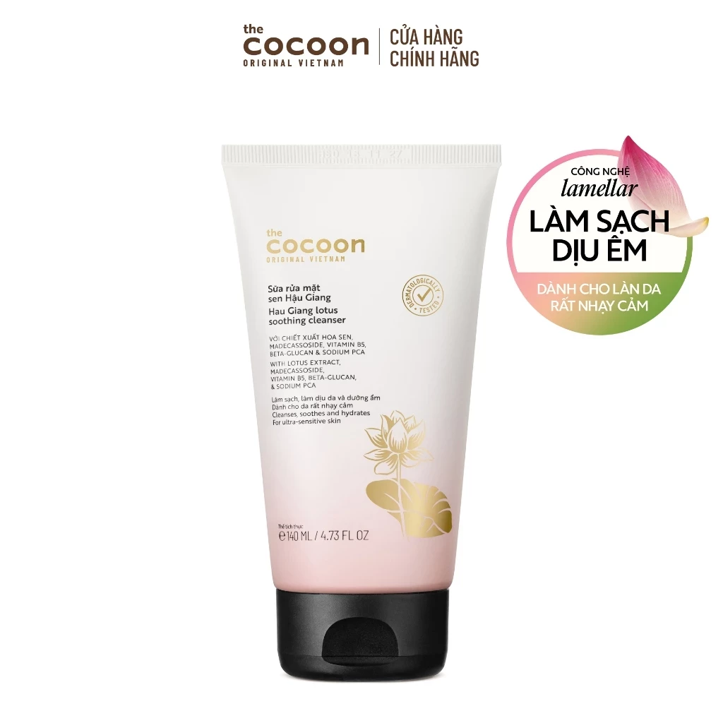 Sữa rửa mặt sen Hậu Giang Cocoon 140ml
