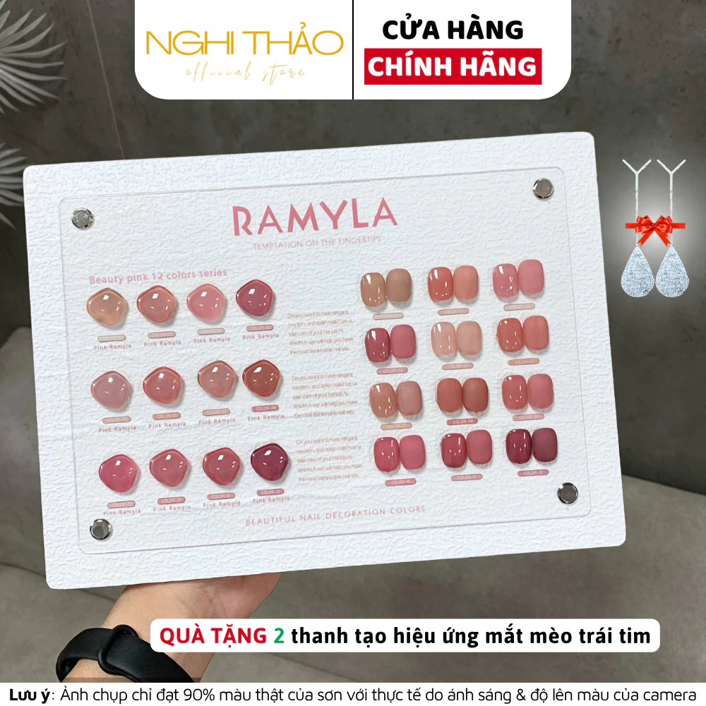 Set sơn thạch đục hồng RAMYLA 12 màu