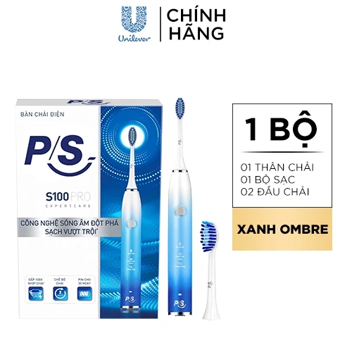 Bàn Chải Điện P/S S100 PRO - Công Nghệ Sóng Âm, Chải Sạch Mảng Bám Tới 10X