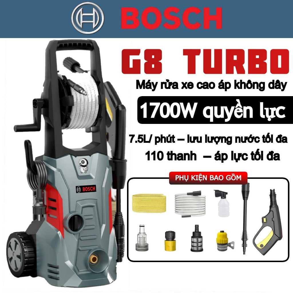 Bảo hành 5 năm?Máy rửa xe mini I Máy rửa xe cao áp - Có áp chống giật - Chống cháy