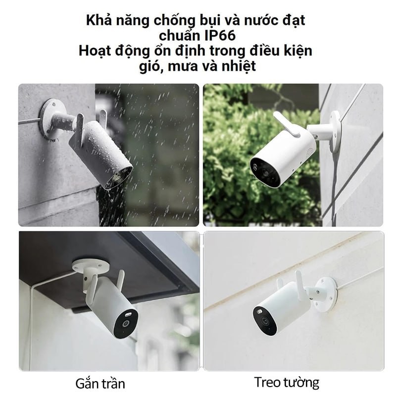 Camera ngoài trời Xiaomi AW300 2K HD,QUAY ĐÊM CÓ MÀU,Không Dây Ip66 Thông Minh chống nước an toàn