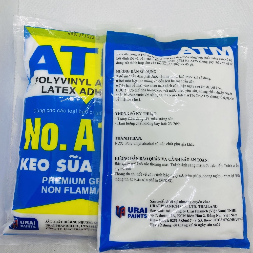 Keo Sữa ATM Dán Tường, Tranh, Giấy, Thảm Simili, Sàn Túi 1Kg HERA